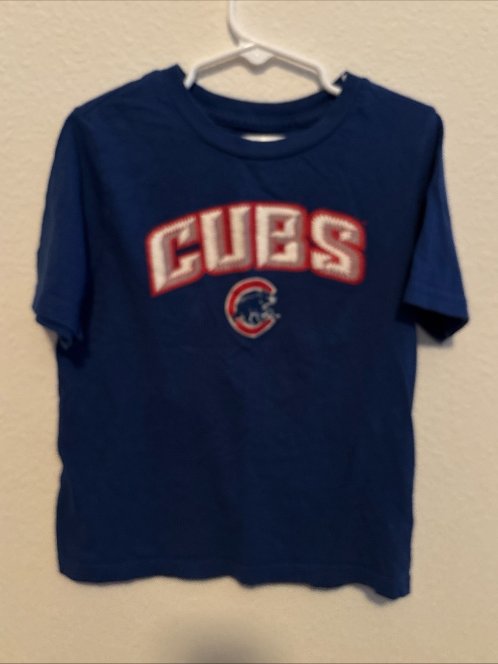 Chicago Cubs T-Shirt Blue MLB Baseball Youth Kids Size Medium 5/6